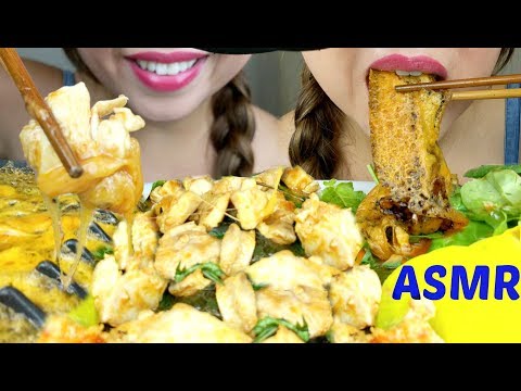 😍Suellies😍 *No Talking* ASMR Extra Spicy Chicken & Melted Mozzarella Cheese Fondue 먹방 suellASMR