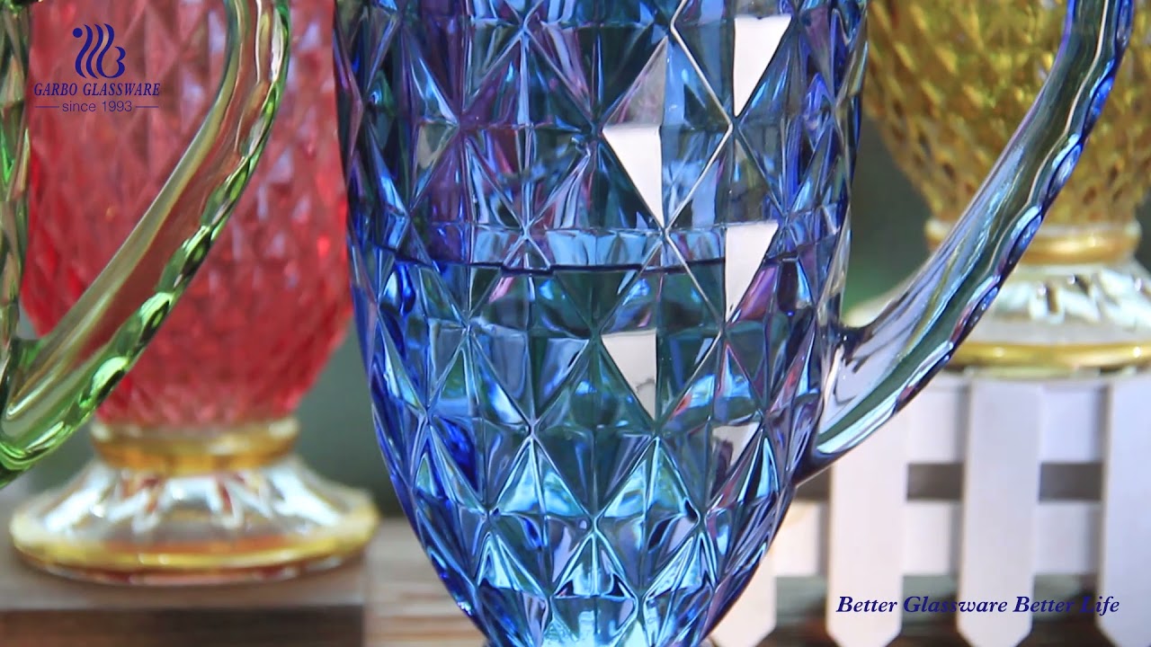 Gran oferta de vasos de cristal sin tallo pintados de color elegante y  resistente al calor a prueba de calor