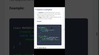Static Method in Java | Java OOPs Concept Explained in 1 Minute | Java Interview Questions #java