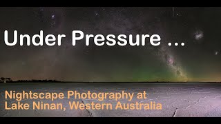 Shooting the summer night sky over the minimalist landscape of a dry salt lake