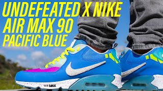 undefeated x air max 90 pacific blue