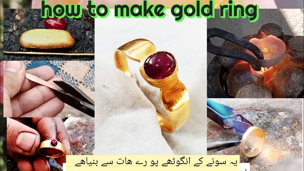 how to make gold ring simple method 💯 only for female #handmade #best # ...