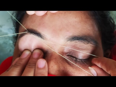 Threading eyebrows tutorial for beginners