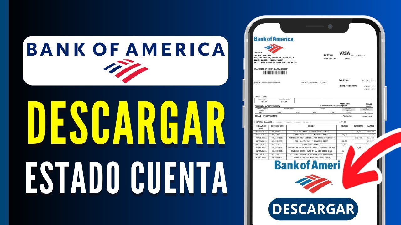 Cómo descargar tu estado de cuenta en Bank of America