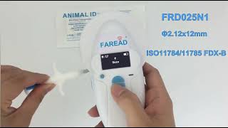 1.4x8mm/2.12x12mm FDX-B ISO11784/5 RFID implant chip syringe Animal microchip for pets dog cat fish
