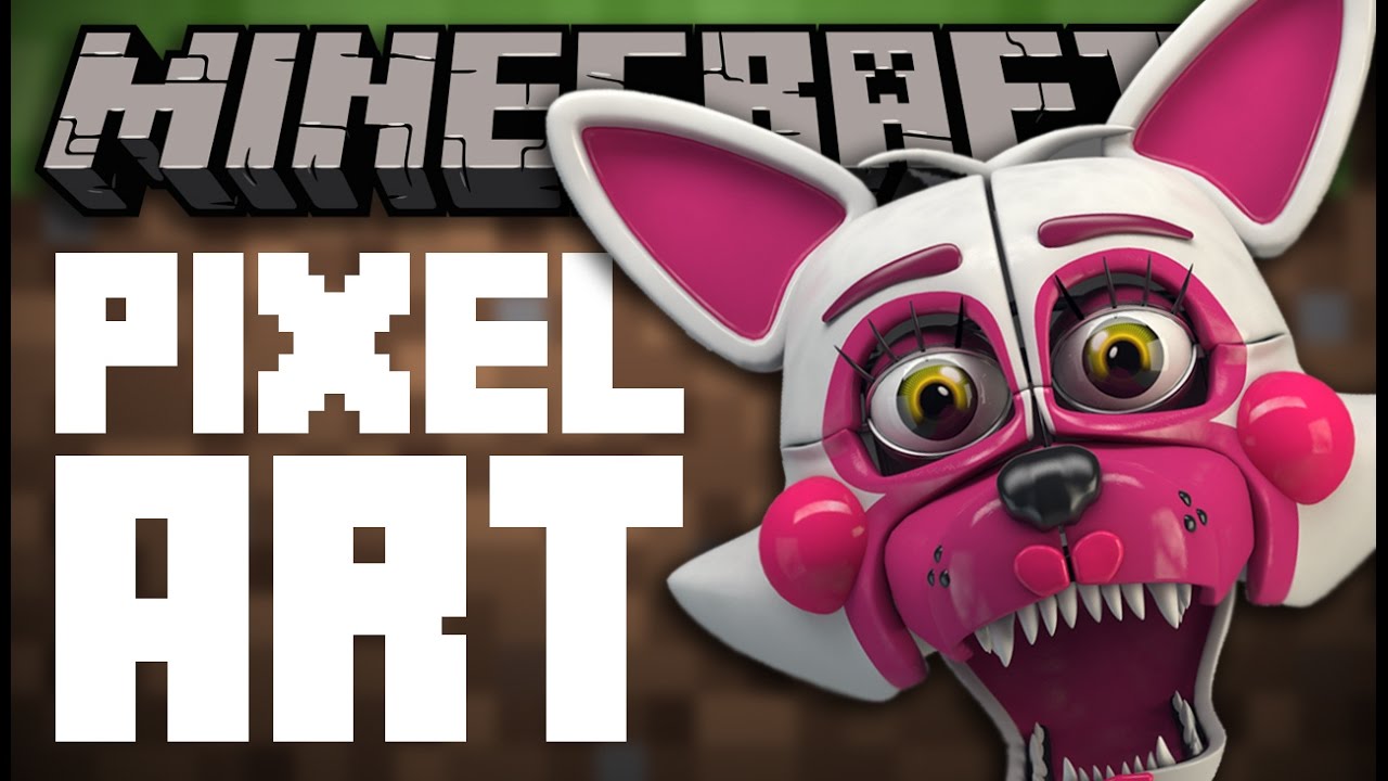 Funtime Foxy - Minecraft Pixel Art Speed Build - YouTube