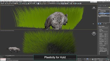 Ornatrix 3dsmax: Character walking through tall grass