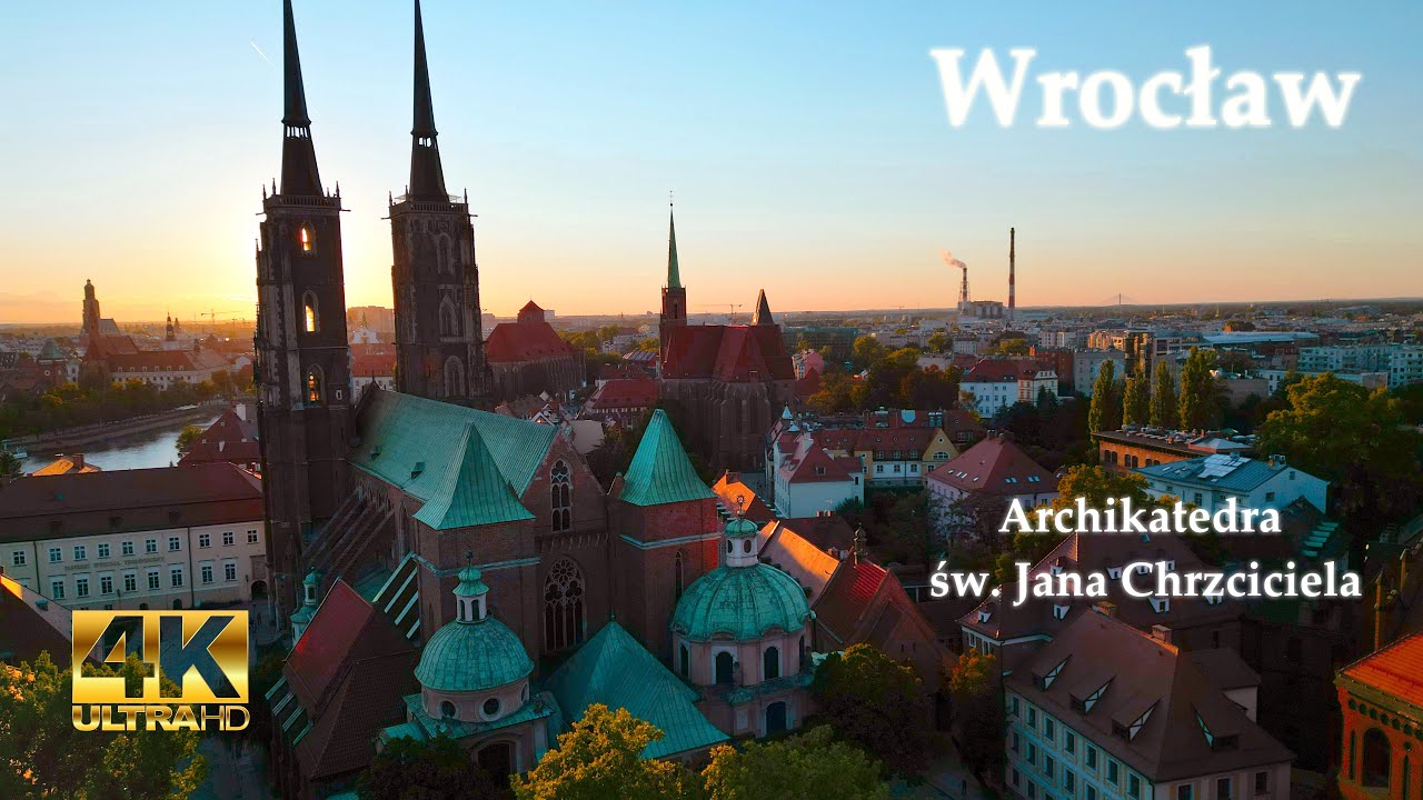 Лучшее видео 4K UHD / Красивая Польша / Старый город во Вроцлаве / Собор Святого Иоанна Крестителя