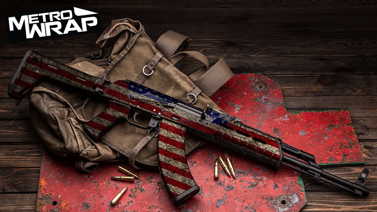 AK-47 Patriotic Gun Skin Vinyl Wraps | GunWraps