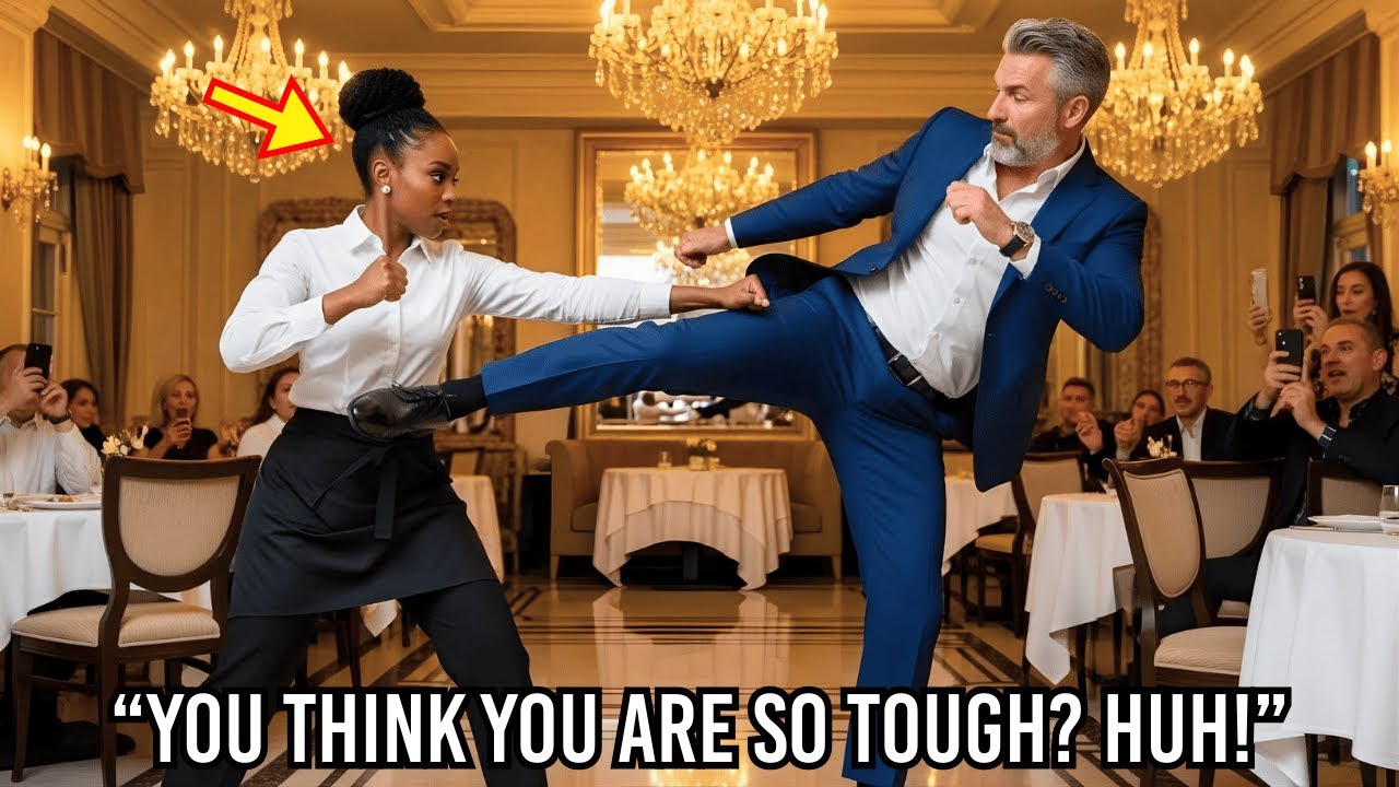 MILLIONAIRE KICKS BLACK WAITRESS UNAWARE SHE’S A LETHAL FIGHTER —  WHAT HAPPENED NEXT SILENCED ALL