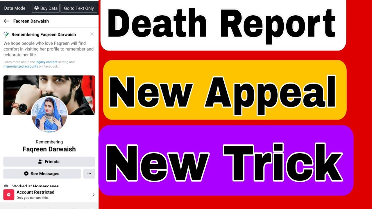 Facebook death Report new trick full working 2022 just now p id dfn