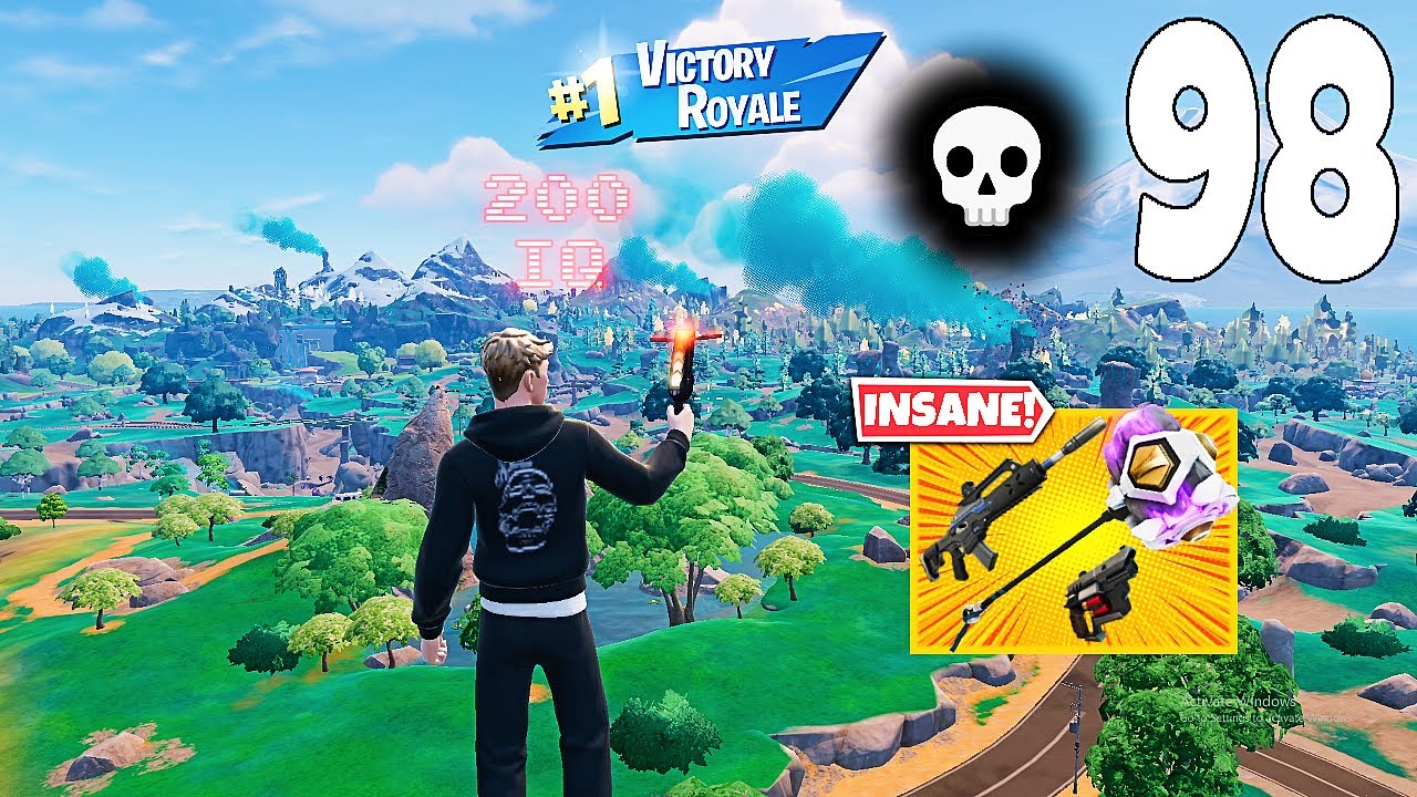 98 Elimination Solo Vs Squads "Zero Build" Gameplay Wins (NEW Fortnite Chapter 6 PC)