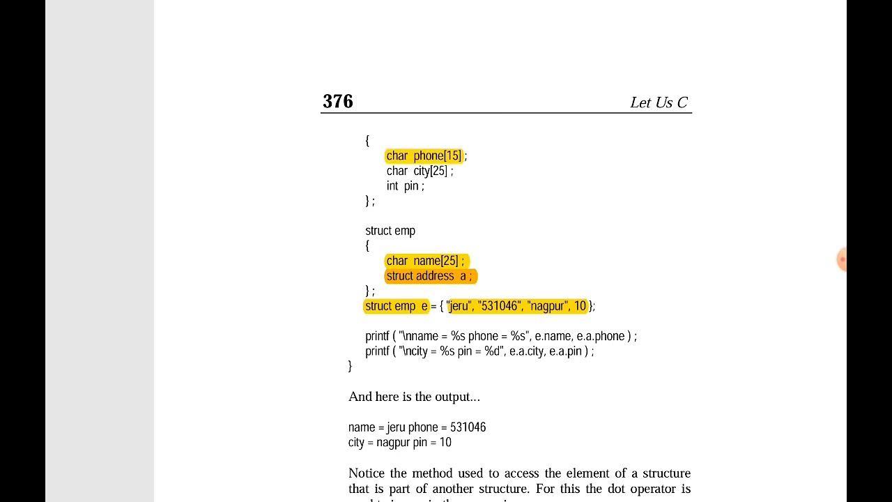 Structures in C Language part 4 - YouTube