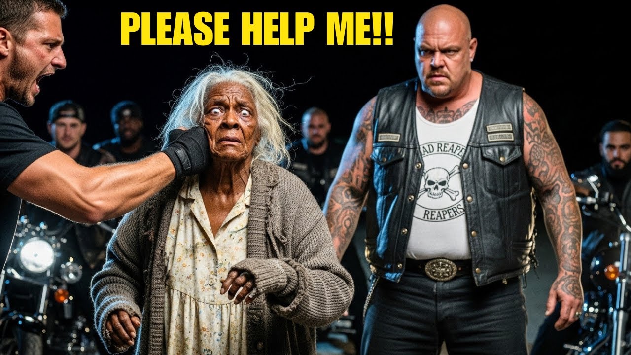 Thugs Slapped An Homeless Old Black Woman In Front Of 100 Bikers, Then Bikers Gave A Brutal Reality