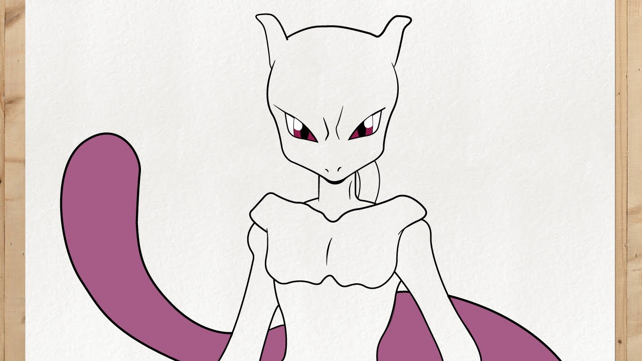 Desenhos de Pokémon Mewtwo - Como desenhar Pokémon Mewtwo passo a