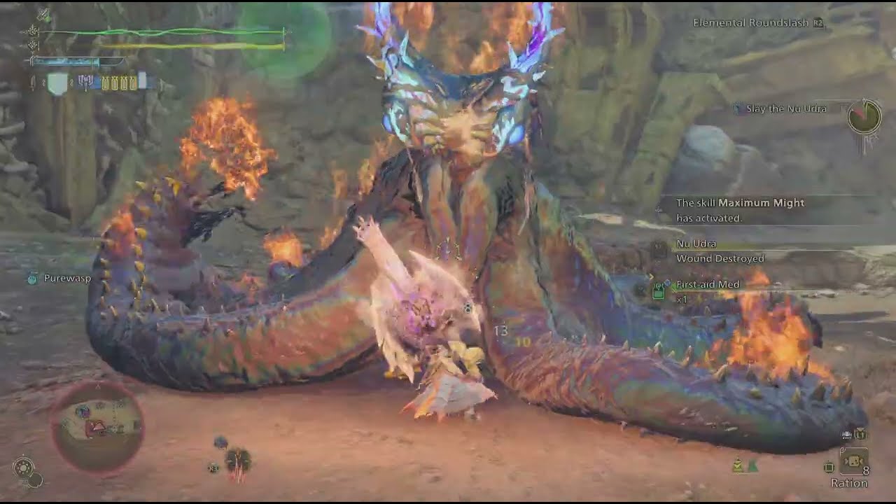 [MHWilds] Challenge: Event: Eightfold Exercration - Charge Blade VS Nu Udra - Rank A (05'05"59)