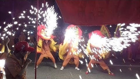 Múa Hẩu Bắn Pháo Hoa Giữa Biển Người Bình Dương - Lion Dance | 舞狮表演 2019