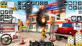 Real Fire Truck Driving Simulator 2024 -Emergency Fire Fighting Fireman's 3D -Android GamePlay screenshot 5