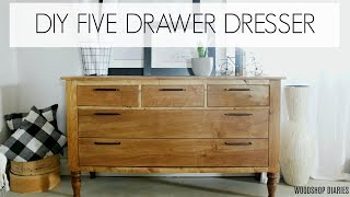 Grab the details, cut list, step by directions and details on where to
get these legs here:,
https://www.woodshopdiaries.com/build-your-own-diy-dresser/, find
several other dresser builds ...