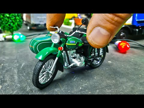 Мотоцикл с коляской из лего
