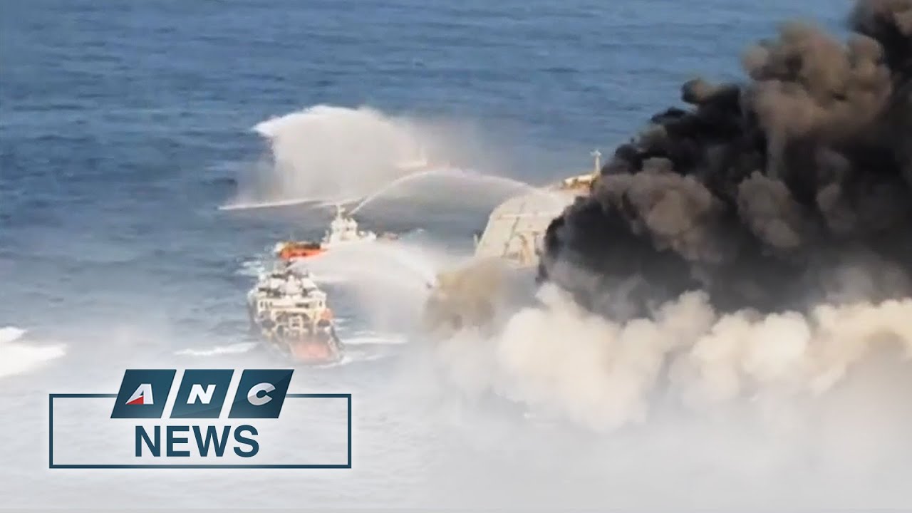 Search for missing Filipino sailor underway after fire on oil tanker near Sri Lanka | ANC