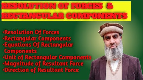 Resolution Of Forces and Rectangular Components | CAMBRIDGE PHYSICS BY PROF SALEEM