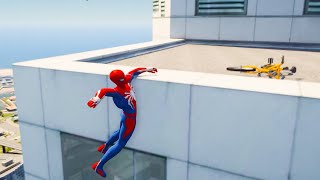 Gta 5 - Spiderman Bmx Stunts Jumps/Fails (Euphoria Ragdolls)