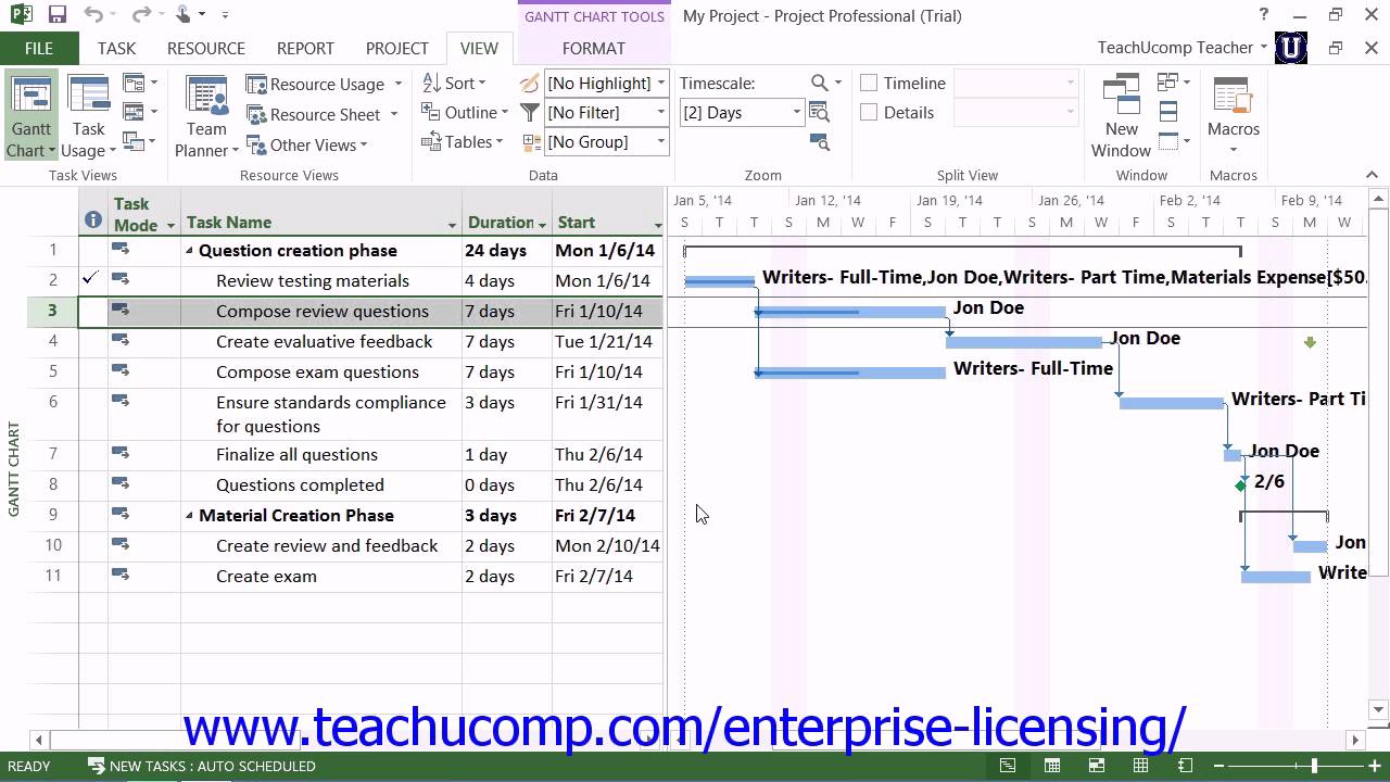 Microsoft Office Project Tutorial 2013 Advanced Task Management 9.10 ...