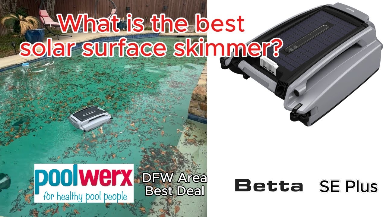 Betta SE Plus Solar Surface Skimmer: Effortless Pool Cleaning with Solar Power!