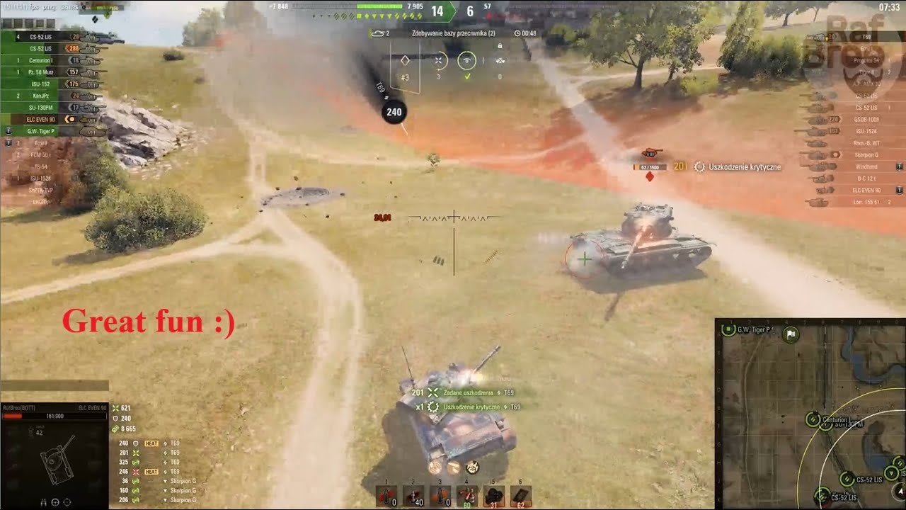 ELC Even 90, Spot 9.0K, Damage 0.5K,  Prochorowka, As pancerny