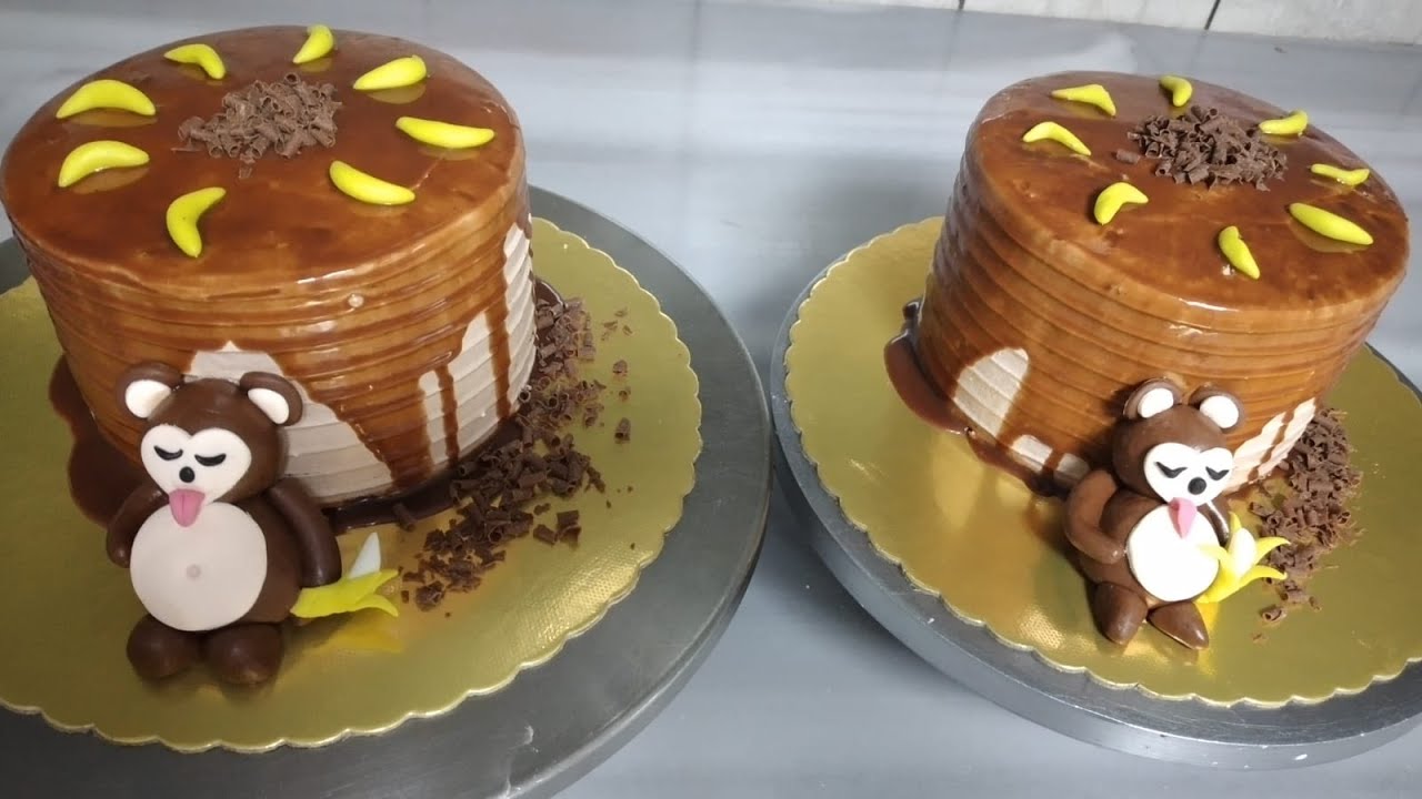 HOW TO MAKE MONKEY, BANANA FIGURE WITH SUGAR PASTE