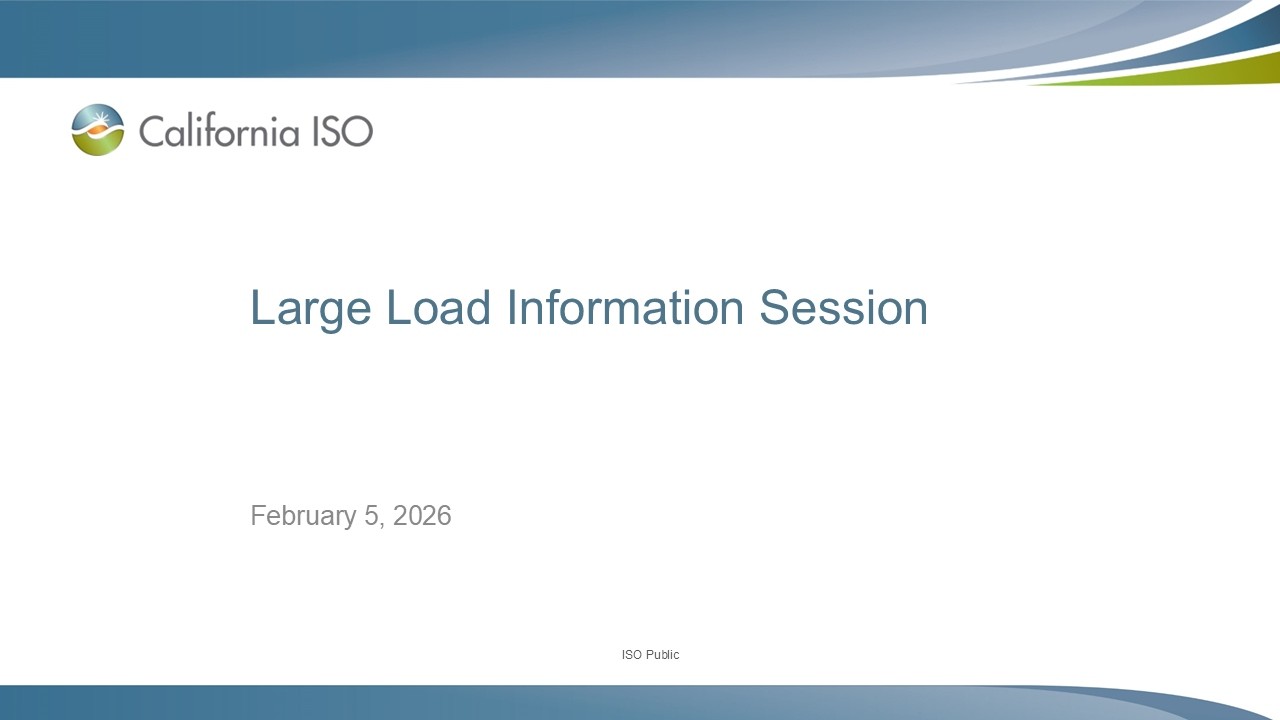 Feb 5, 2026 - Large Load Information Session