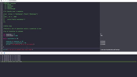 Control Flow  and Control Transfer in swift (in Nepali language)