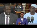 «Al Amine lo mi Diomaye Fal mako.."1er mots de Sonko élu président de l’assemblée et dévoile tout 
