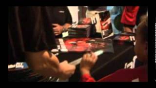 Fernando Gonzalez and Eric Babolat visit Mason's Tennis in New York City