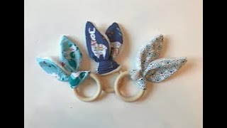 FAIRE UN ANNEAU DE DENTITION AUX OREILLES DE LAPIN TROP MIGNON FACILE SPÉCIAL DÉBUTANT -TUTO COUTURE