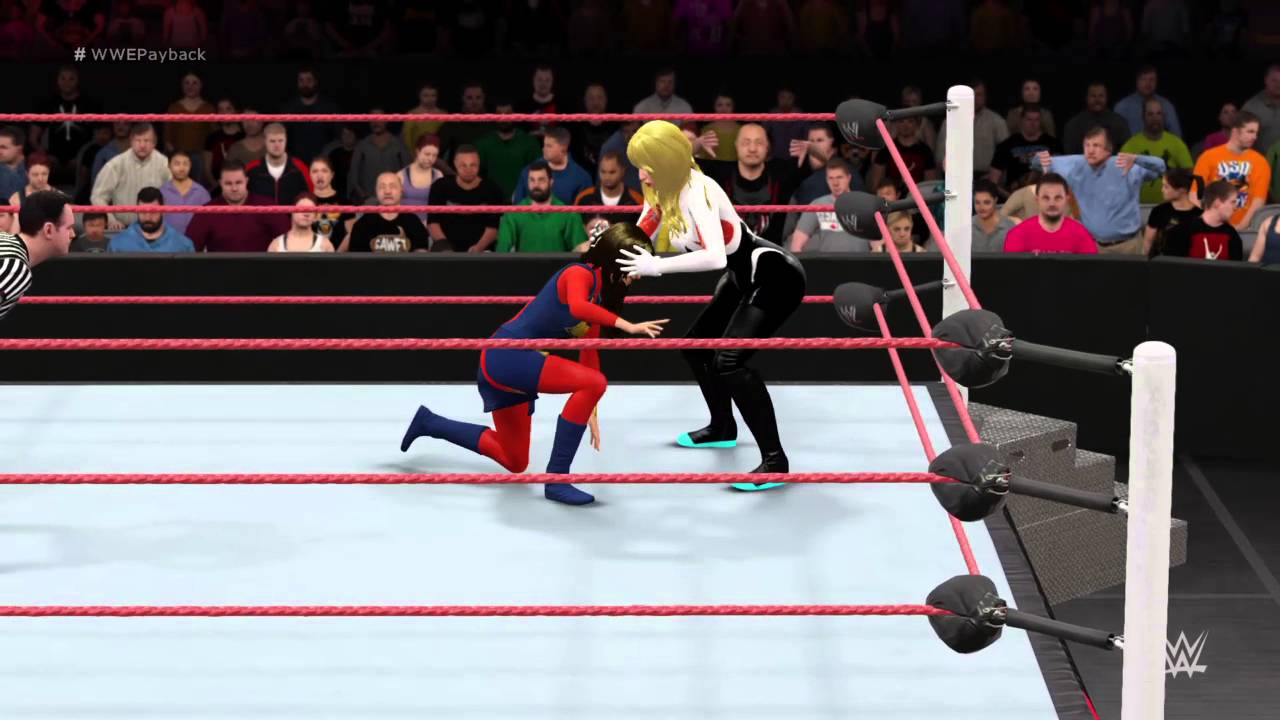 WWE 2K16 Spider Gwen vs Mrs. Marvel