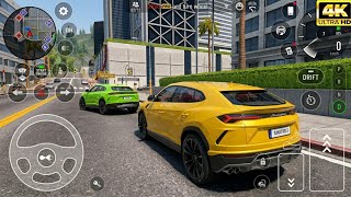Lamborghini Urus SUV CONVOY | Car Parking Driving School New Update | 4K Ultra Graphics Gameplay screenshot 5