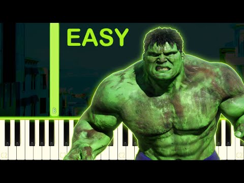 HULK´S THEME - EASY Piano Tutorial