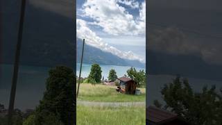 😍🇨🇭🌊⛰️ #trending #travel #switzerland #brienz #redtrain #beautiful #nature #viral #shorts