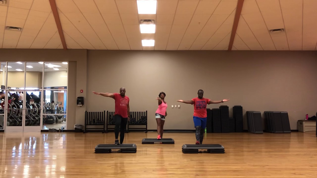 Advanced step aerobics - YouTube