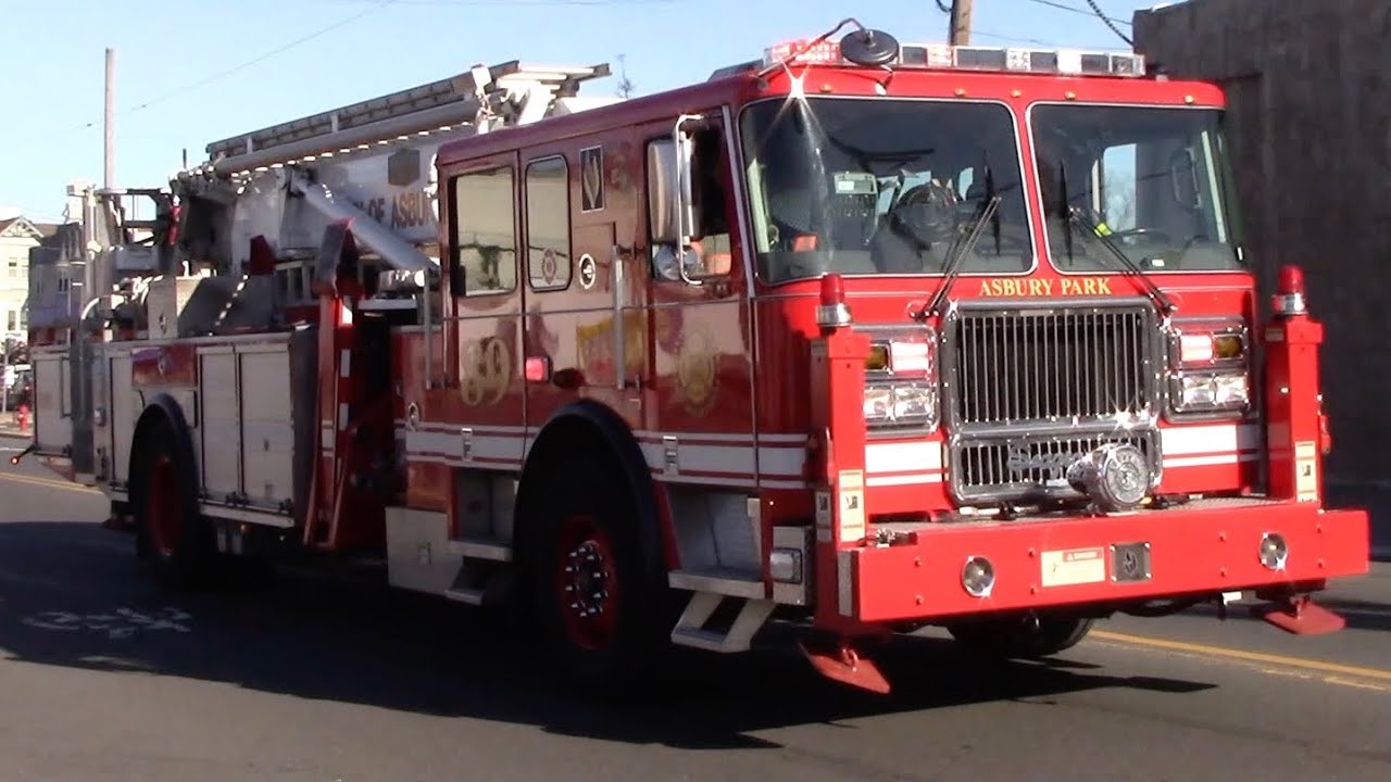 Asbury Park Fire Department Tower Ladder 8389 Responding 1721 YouTube