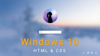 windows 10 ui design| html css tutorial | imakedesigneasy