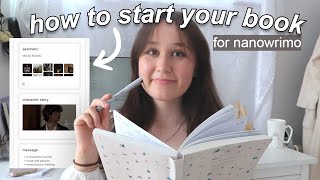 prepare for nanowrimo with me! 🎧⊹♡ (preptober tips, planning my new novel + details of my book!)