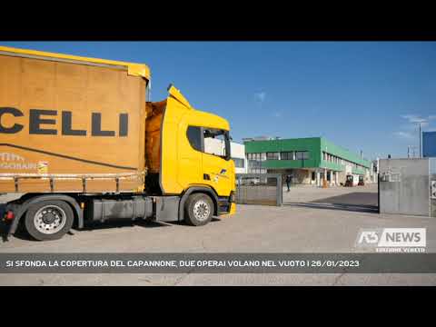 SI SFONDA LA COPERTURA DEL CAPANNONE, DUE OPERAI VOLANO NEL VUOTO | 26/01/2023