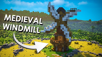 Simple Medieval Windmill Minecraft Build Tutorial