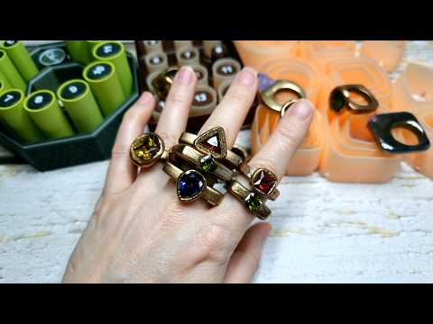A simple ring with Cubic Zirconia crystals. How to make.