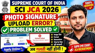 SCI JCA 2026 Application: How to Upload Photo and Signature screenshot 2