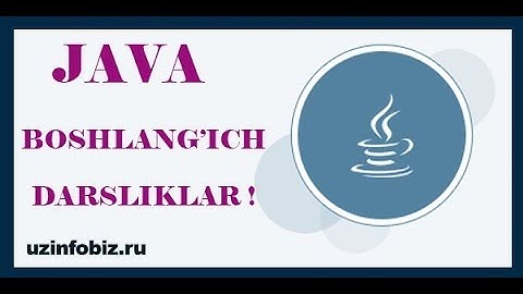 13. Dars  While sikl operatori