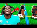 Tyreek hill pulls up to the park in ultimate football